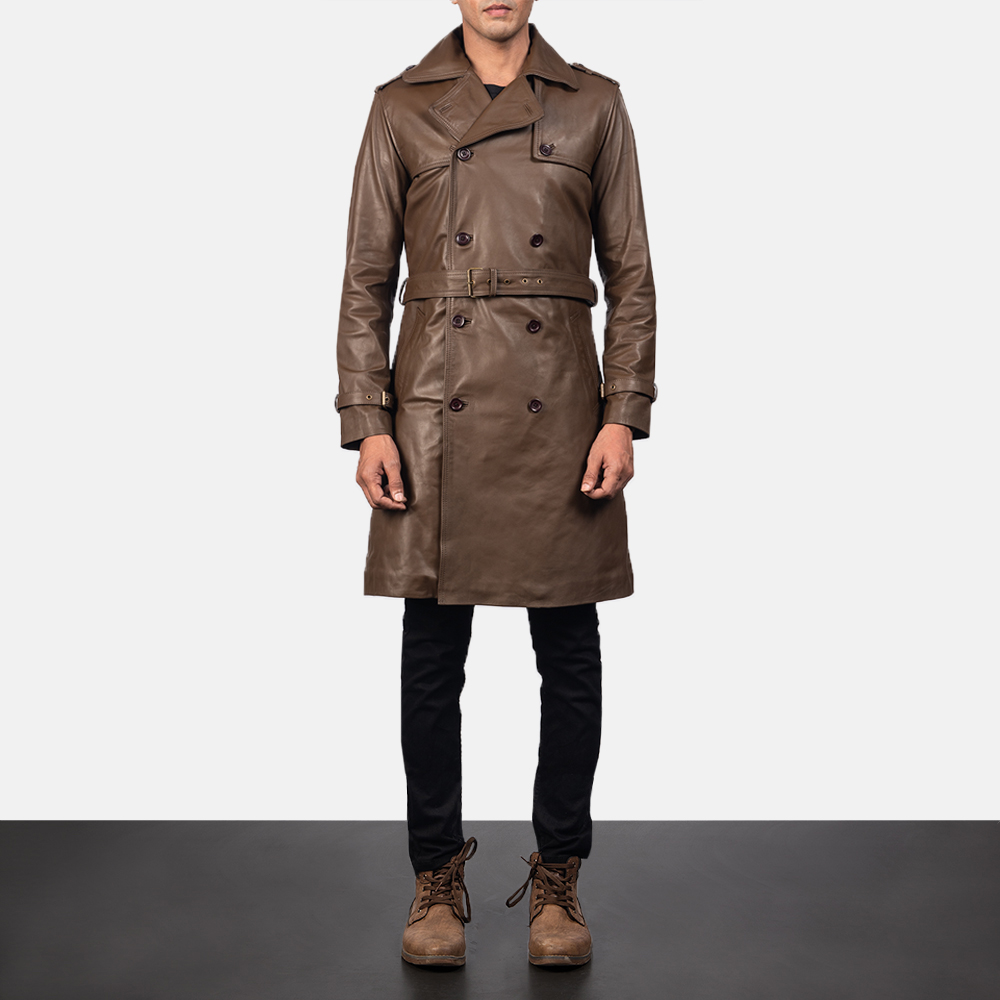 Leather duster sales trench coat